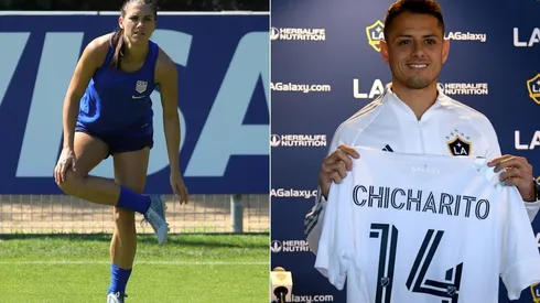 Alex Morgan y Javier Hernández