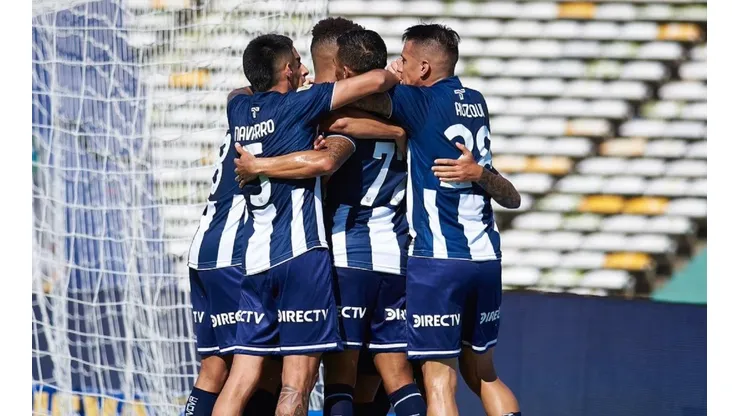 Así festejó Talleres el primer gol del partido.