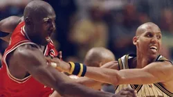 Michael Jordan y Reggie Miller