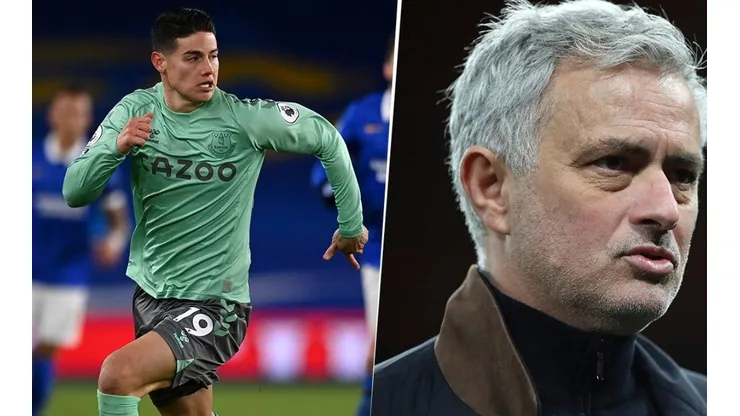 James Rodríguez y José Mourinho.