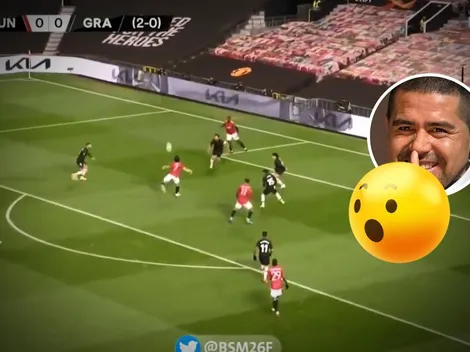 Mirá, Román: el golazo de volea de Cavani para Manchester United