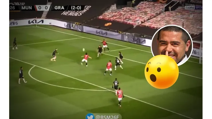 Mirá, Román: el golazo de volea de Cavani para Manchester United