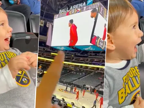 Video: la reacción de la hija de Campazzo cuando su papá apareció en la pantalla gigante