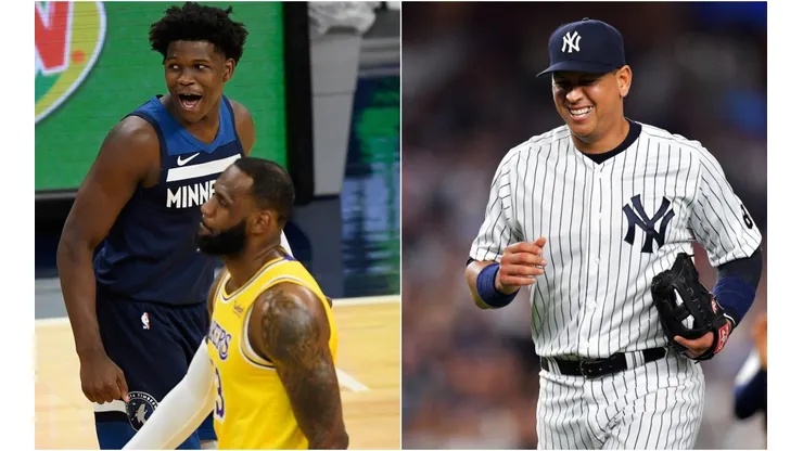 Anthony Edwards, LeBron James y Alex Rodríguez