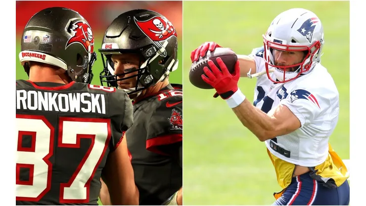 Rob Gronkowski, Tom Brady y Julian Edelman