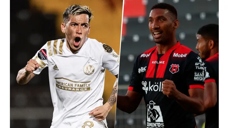 Ezequiel Barco y Marcel Hernández, Concachampions 2021 (Fotos: Twitter Oficial Atlanta United y Alajuelense)