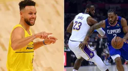 Stephen Curry, LeBron James y Kawhi Leonard