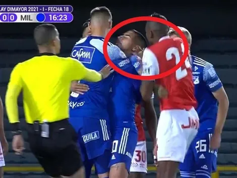 Delante del juez: descarada agresión de Jeisson Palacios en el clásico bogotano