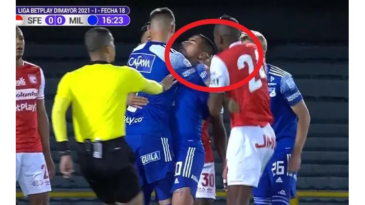 Delante del juez: descarada agresión de Jeisson Palacios en el clásico bogotano