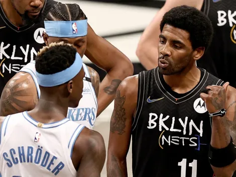 Lo que le dijo Dennis Schröder a Kyrie Irving para estallar en Lakers vs. Nets