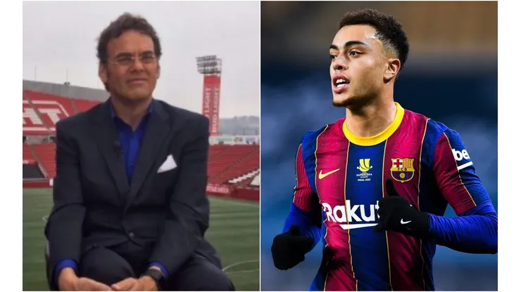 David Faitelson y Sergiño Dest (Foto: @davidfaitelson_espn y Getty Images)