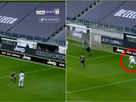 Apenas 4 minutos y Cuadrado puso una hermosa asistencia para el primero de la Juventus