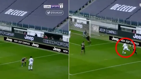 Apenas 4 minutos y Cuadrado puso una hermosa asistencia para el primero de la Juventus