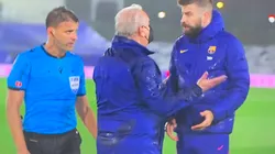 Video: Piqué entro a la cancha cuando terminó el partido y le reclamó como loco al árbitro