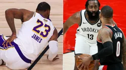 LeBron James, James Harden y Damian Lillard