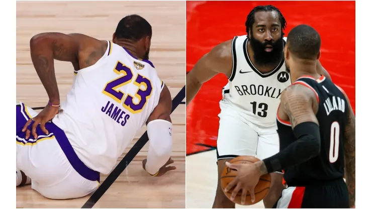 LeBron James, James Harden y Damian Lillard