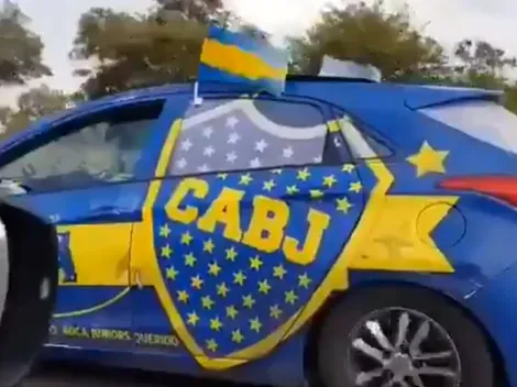 Viral en Twitter: viajaba por Israel y se encontró al auto más Boca del mundo