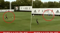Nadie sabe qué le pasó al arquero: insólito gol en contra en River vs. Colón de reserva