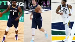 Zion Williamson, Luka Doncic y Donovan Mitchell