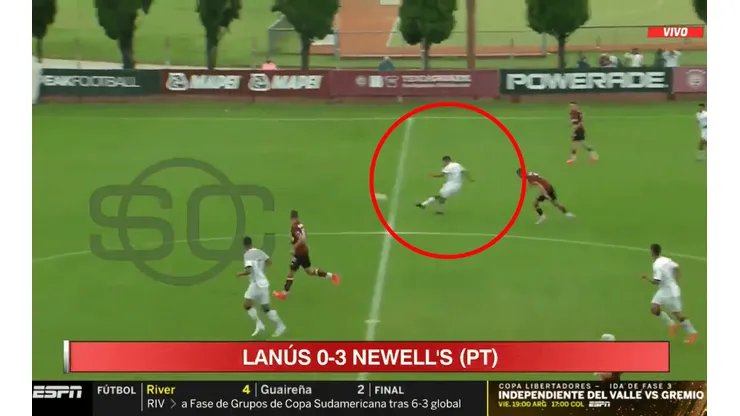 Video: tremendo golazo de mitad de cancha en la reserva de Newell's ante Lanús