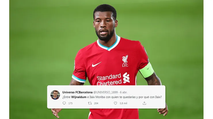 Wijnaldum fue furor en Twitter por las críticas de los fanáticos del Barcelona