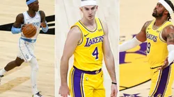 Dennis Schröder, Alex Caruso y Wesley Matthews