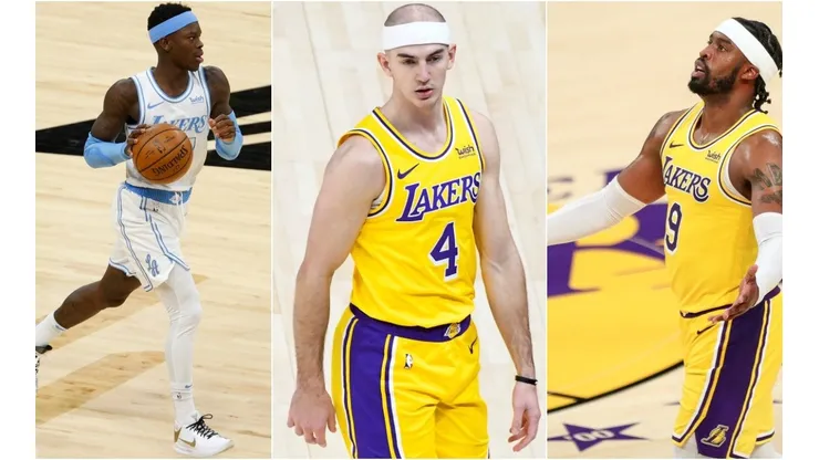 Dennis Schröder, Alex Caruso y Wesley Matthews