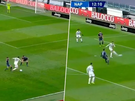 Chiesa sacó a pasear a varios jugadores del Nápoli y Cristiano puso el 1 a 0