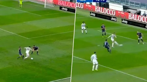 Chiesa sacó a pasear a varios jugadores del Nápoli y Cristiano puso el 1 a 0