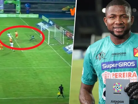 Háganle una estatua: la impresionante atajada del portero del Pereira al DIM