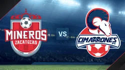Mineros de Zacatecas vs. Cimarrones de Sonora por la Liga de Expansión MX.