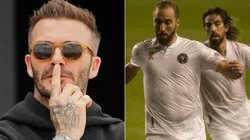 David Beckham, Gonzalo Higuain y Rodolfo Pizarro