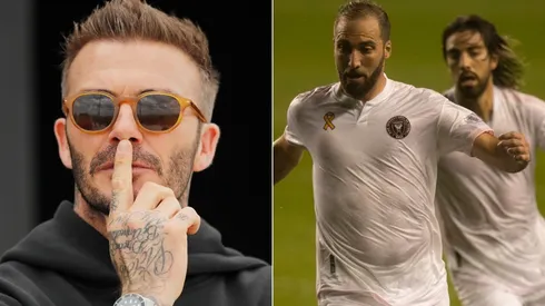 David Beckham, Gonzalo Higuain y Rodolfo Pizarro