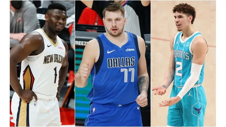 Zion Williamson, Luka Doncic y LaMelo Ball