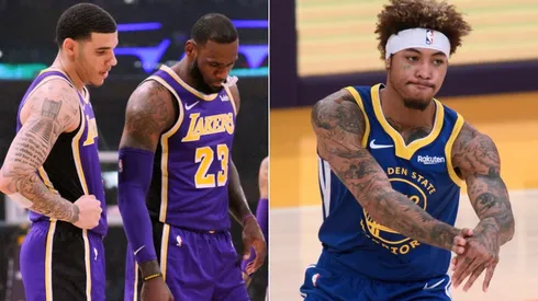 Lonzo Ball, LeBron James y Kelly Oubre Jr