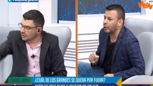 Juan Felipe Cadavid y Daniel Pérez, periodistas y panelistas del programa 'Saque Largo', de Win Sports.