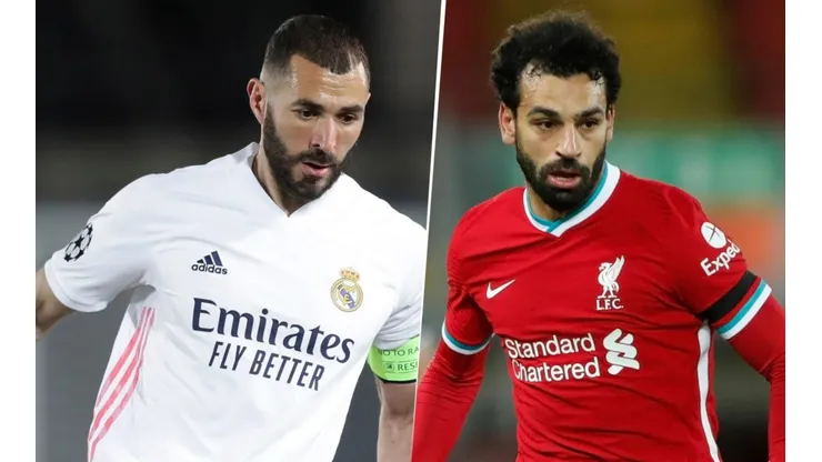 Karim Benzema y Mohamed Salah, UEFA Champions League (Fotos: Getty Images)