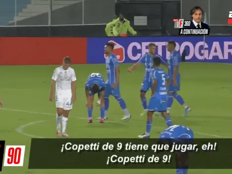 Video insólito: dirigente de Racing, a los gritos pidiendo a Copetti de 9 en pleno partido