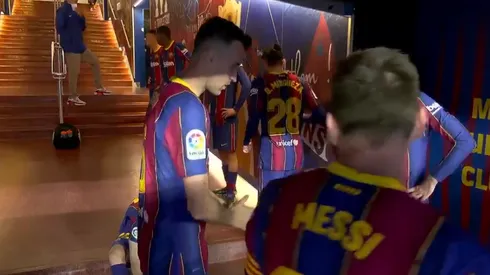 Video: Messi se puso en modo líder y en 20 segundos motivó al Barcelona en el túnel