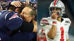 Tom Brady, Bill Belichick y Justin Fields