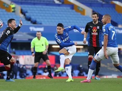 El gol de James no salvó al Everton: empate 1-1 contra el Crystal Palace