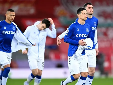 Vuelve él: James, titular con el Everton para enfrentar al Crystal Palace