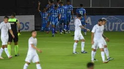 El festejo de los jugadores de Godoy Cruz.