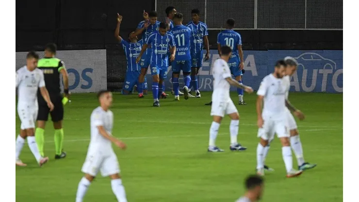 El festejo de los jugadores de Godoy Cruz.