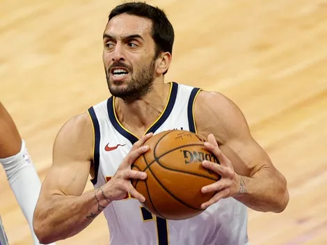 A Campazzo lo empujaron en el aire y aún así anotó dos puntos inexplicables