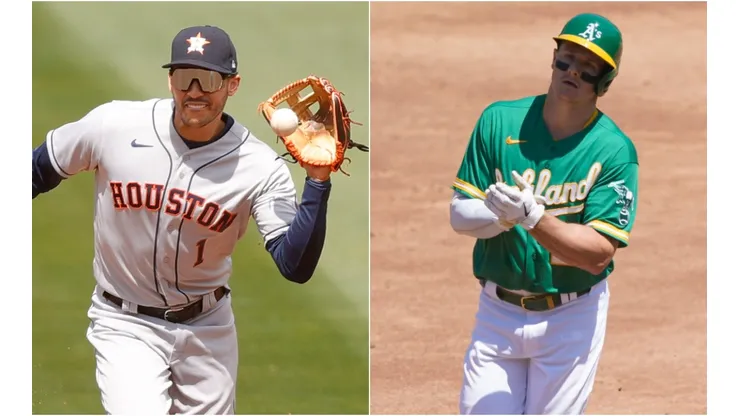 Carlos Correa y Matt Chapman