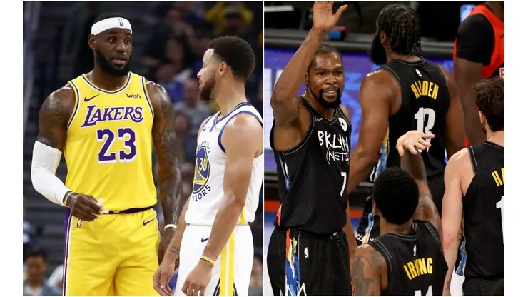 LeBron James, Stephen Curry, Kevin Durant, James Harden y Kyrie Irving