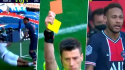 Expulsaron a Neymar con PSG: el árbitro cobró lateral y él le pegó a un rival