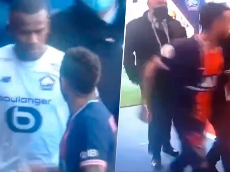 Neymar como nunca: quiso agarrarse a los golpes en el túnel del estadio del PSG