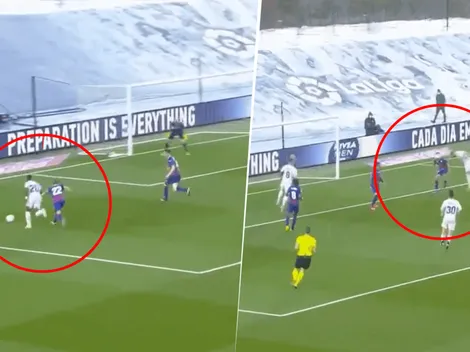 Video: Vinicius desbordó bajo diluvio y Benzema puso el 2 a 0 para el Real Madrid